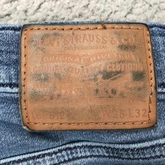 LEVIS 512 Jeans Mens 28x30 (Tag 28x32) Slim Taper Fit Stretch Premium Denim "E" - Picture 6 of 16